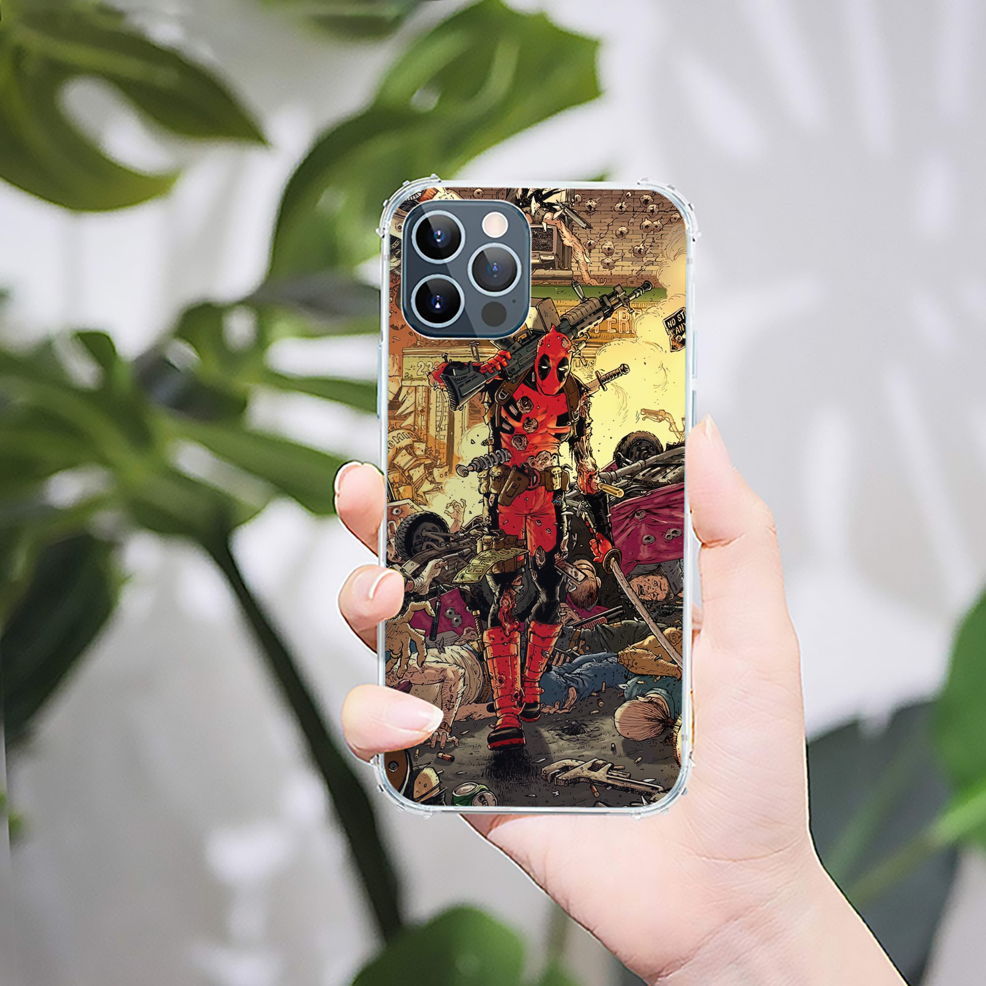 （画像用） Deadpool デッドプール 【iPhone 12シリーズ対応】透明スマホケース（クリアソフトケース）